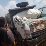 Driver Loses Control, Crashes Brand New Lorry Into Shops