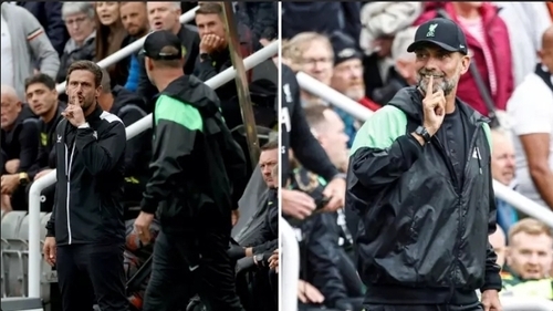 Image Of Liverpool Manager Jurgen Klopp 'Silencing Newcastle Assistant Jason Tindall' Goes Viral