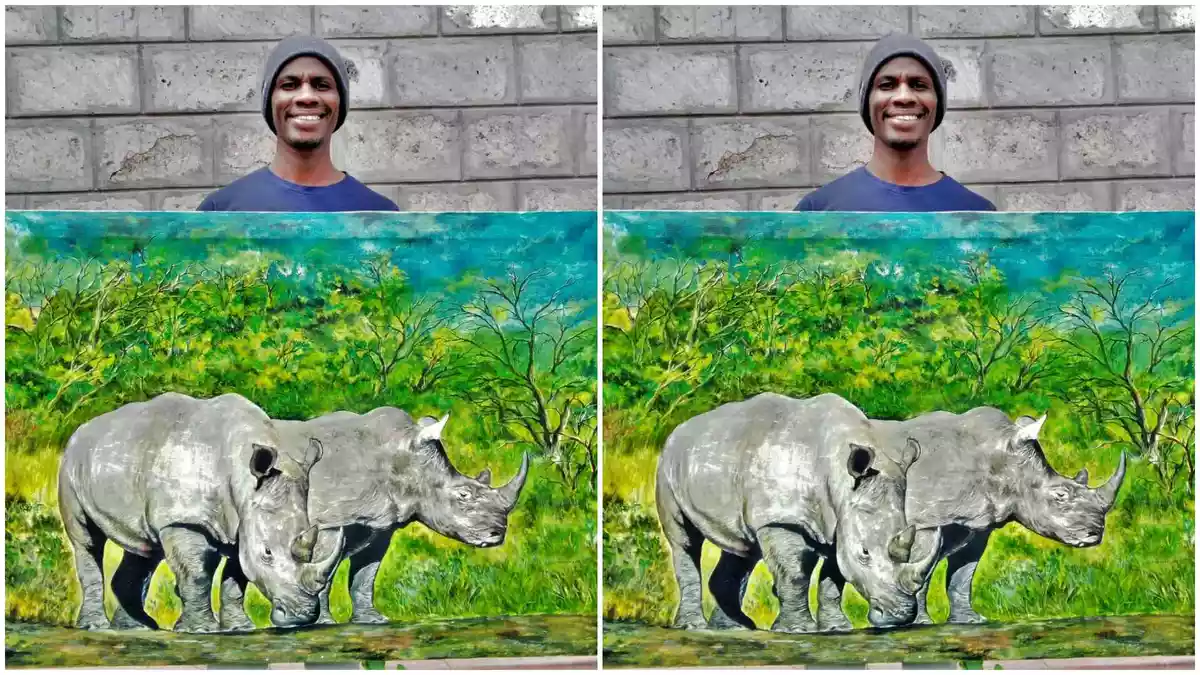 Charles Ng'eno: How wildlife art is helping champion conservation in Kenya