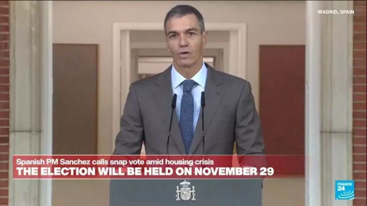 Spanish PM Sanchez calls snap election amid housing crisis