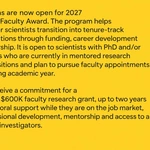 Simons Foundation 2027 Fellows-to-Faculty Award Program: $600,000 Research Grant and Postdoctoral Funding for Early-Career Scientists