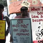Protesters in Hyderabad demand CEC Gyanesh Kumar’s resignation, scrapping of SIR