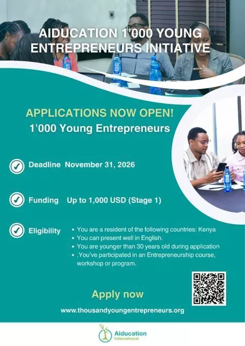 World Finance Innovation Awards 2026: Apply for the 1,000 Young Entrepreneurs Initiative in Kenya