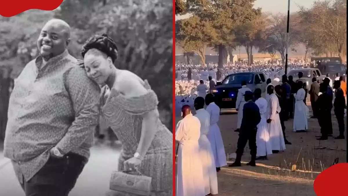 Wicknell Chivayo: Mourners don white robes at tycoon's funeral ceremony to pay last respects
