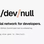 /dev/null: social network for developers