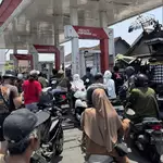 Indonesia’s Bali hit by fuel crisis as huge queues form at petrol stations
