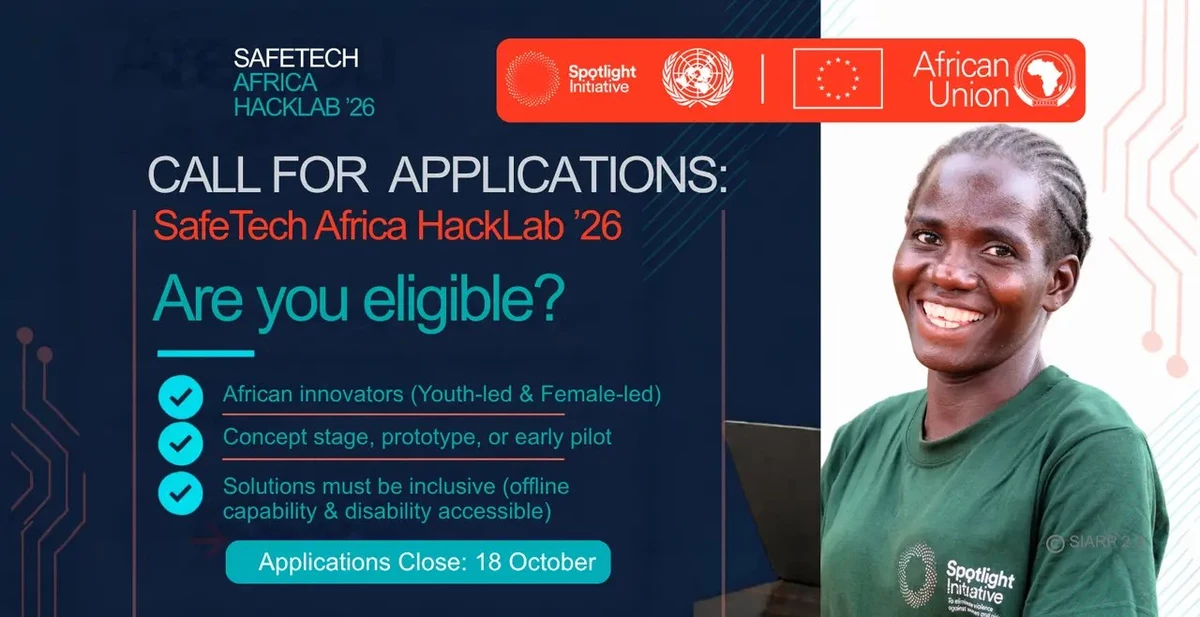 SafeTech Africa HackLab 2026: Apply Youth Innovation Challenge to Win US$5,000–US$10,000 in Seed Fundin
