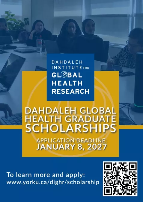Dahdaleh Global Health Graduate Scholarship 2027–2028 at York University, Canada: Up to CAD $30,000 for Domestic and International Graduate Researchers