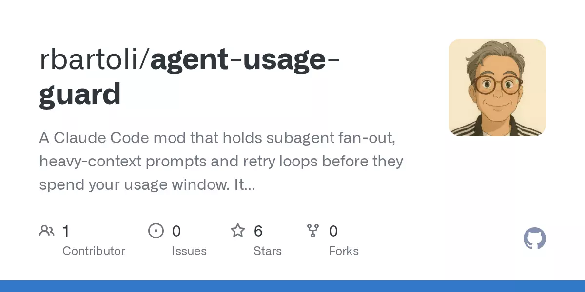 Show HN: agent-usage-guard – a Claude Code mod to protect your usage window