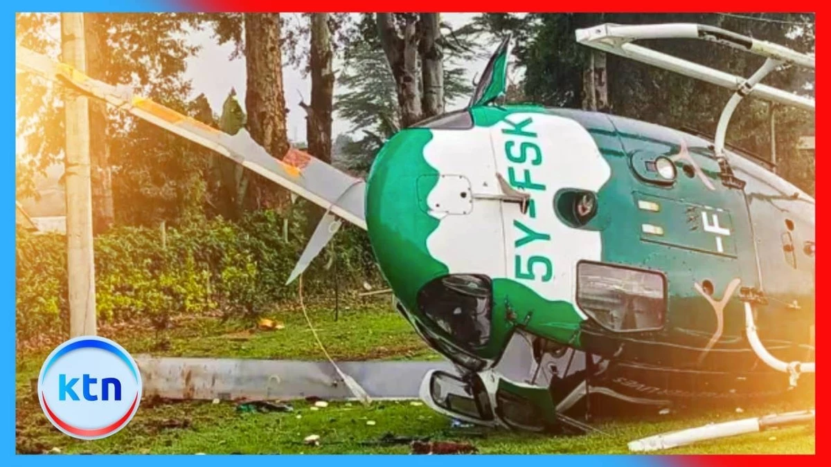 Environment PS Festus Ng'eno Survives Helicopter Crash at Kericho Golf Club