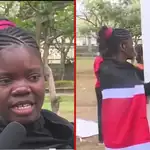 22-year-old Kisumu lady starts 72-hour pillar-hugging challenge to honour Raila