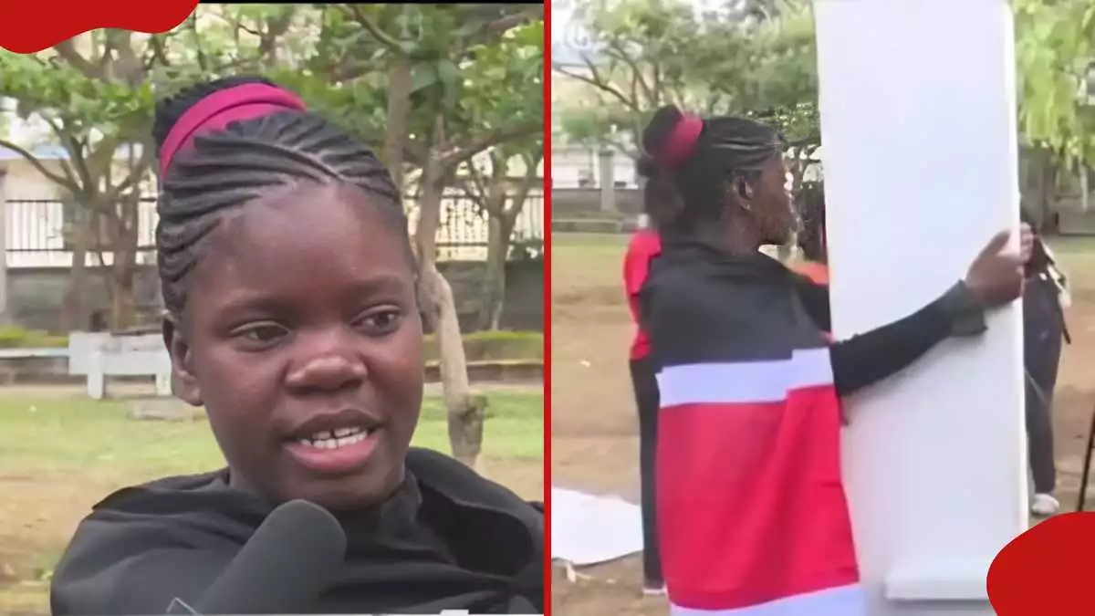 22-year-old Kisumu lady starts 72-hour pillar-hugging challenge to honour Raila