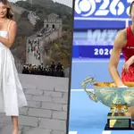‘Seeking male approval’: Chinese tennis star criticised for glamorous photo shoot with trophy