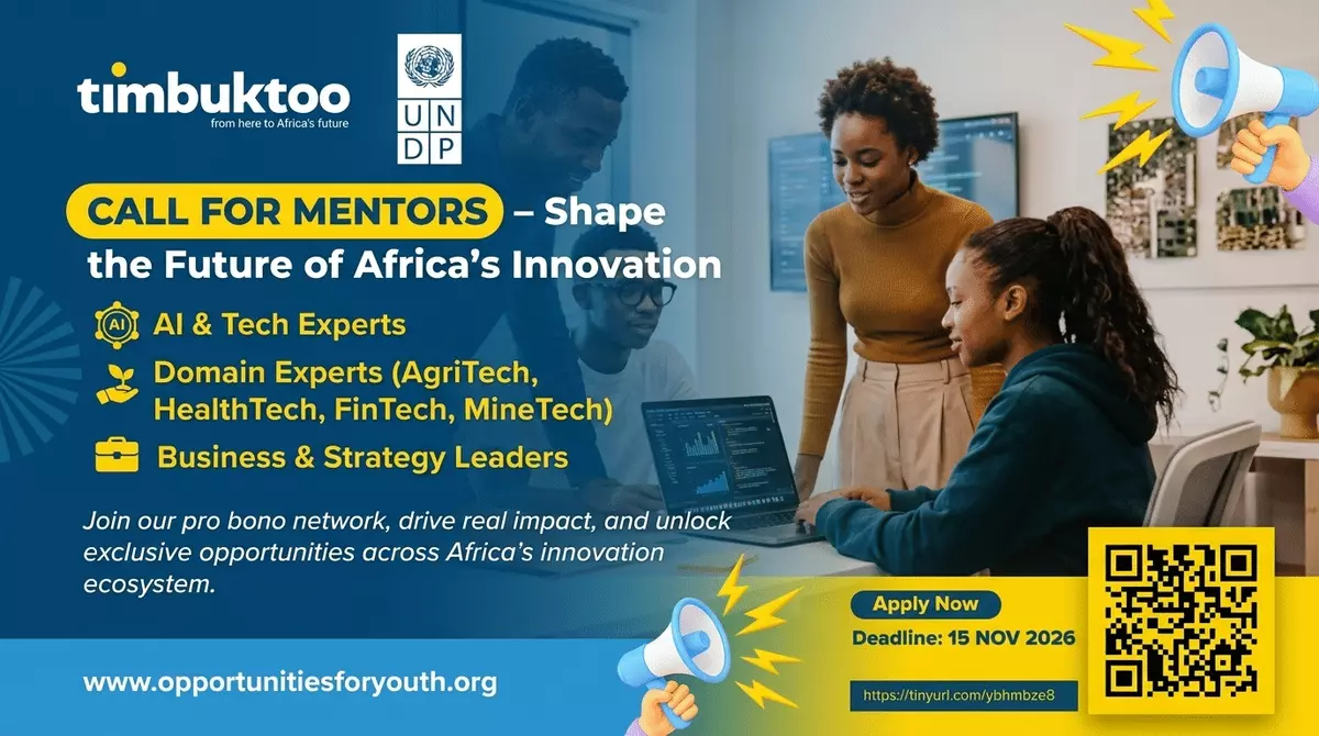 Timbuktoo Africa UniPods Mentor Network 2026: Apply to Mentor Africa’s Next Generation of AI, Technology and Business Innovators