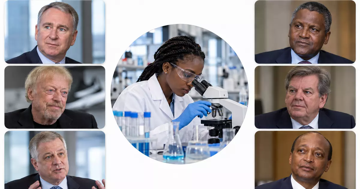 7 US multimillionaire donors gave $189 million to universities in 2026, far more than Africa’s 23 billionaires publicly gave to science and research