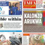 Kenyan Newspapers, Oct 11: Cracks in opposition as Kalonzo's Ukombozi Alliance faces resistance