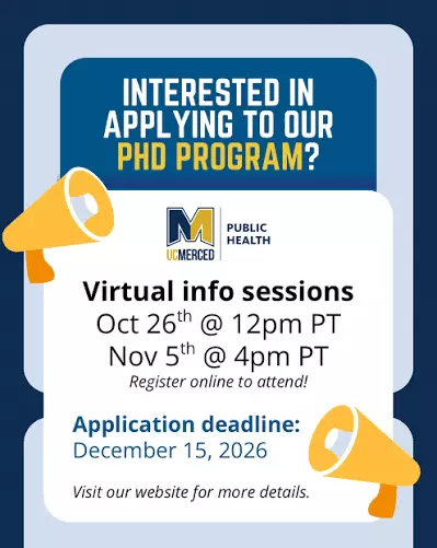 UC Merced PhD in Public Health 2027: Fully Funded Doctoral Program for Domestic and International Students