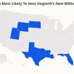 
				Hegseth Military Base Competition: Map Shows 6 States Most Likely To Host
			