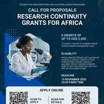 UNESCO Science for Crisis Response and Solutions Research Continuity Grants for Africa 2026: Apply for Up to US$2,000 in Research Funding