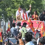 CM Vijay holds roadshow in Madurantakam ahead of October 6 byelection