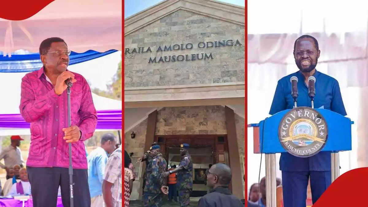 James Orengo, Anyang' Nyong'o arrive in Bondo ahead of Raila Odinga Mausoleum commissioning