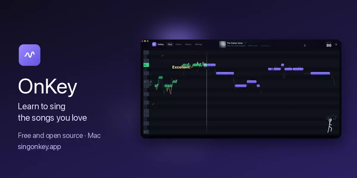 Show HN: OnKey – I'm a bad singer, so I built an app to show where I'm off-key