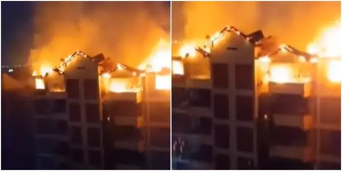 Early Morning Fire Engulfs Multi-Storey Apartment Building in Ongata Rongai