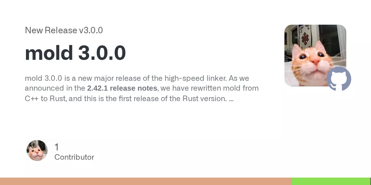 Mold Linker Version 3.0.0 Release – Rewritten in Rust