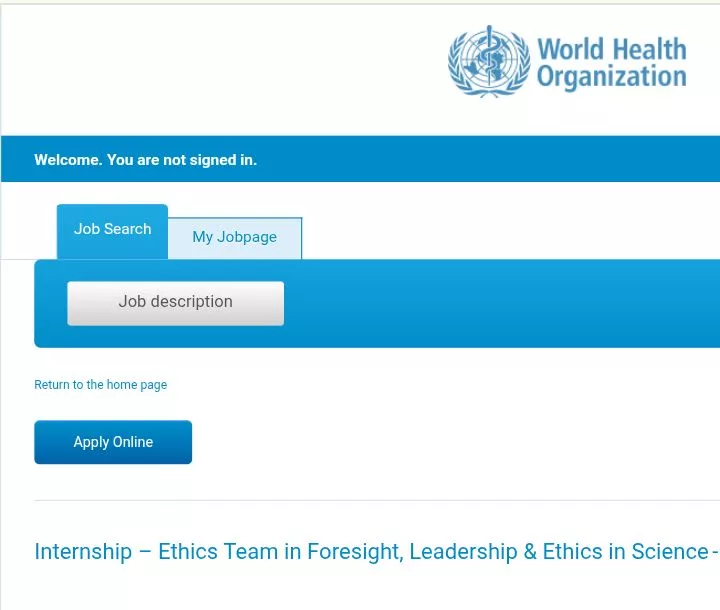 WHO Ethics Internship 2027 in Switzerland, Living Allowance, Lunch Vouchers and Application Guide