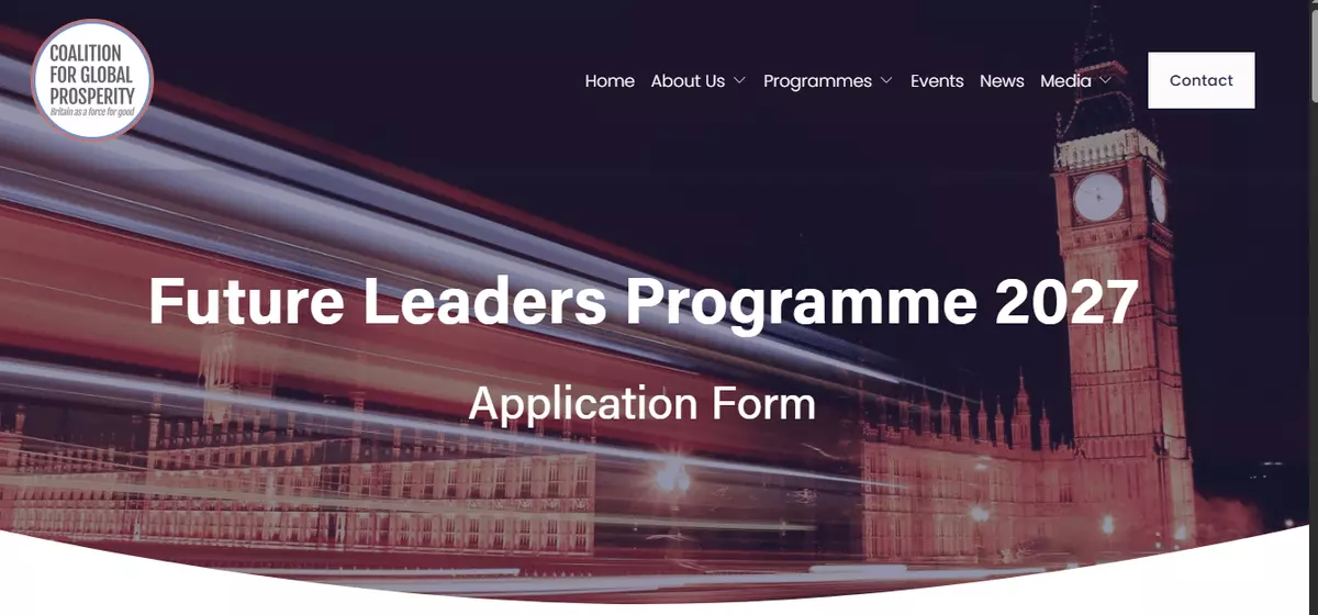 Future Leaders Programme 2027: Applications Open for the Next Generation of Political Leaders Interested in Global Affairs.
