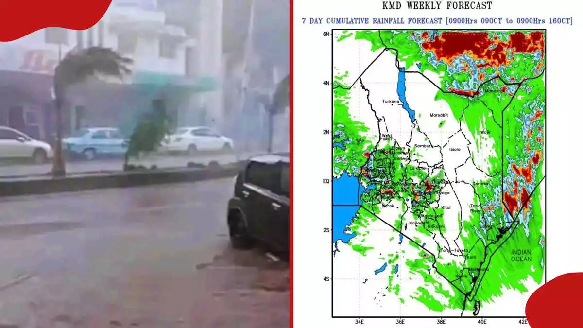 Kenya Met issues 7-day rainfall forecast, predicts isolated storms in some counties until October 16