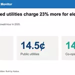 Investor-owned utilities charge 23% more for electricity than public providers