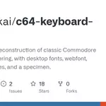 A font recreated from photographs of classic Commodore 64 keycaps