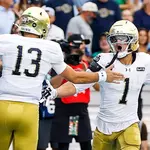 UNC presents Notre Dame with early scare, but Fighting Irish roll in rainy conditions to remain undefeated