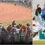 VIDEO: Ugly scenes as fans attack referee after controversial penalty in Sharks-Mombasa playoff