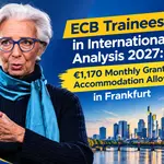 ECB Traineeship in International Policy Analysis 2027: €1,170 Monthly Grant and Accommodation Allowance in Frankfurt