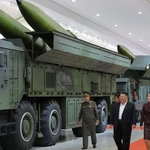 North Korea displays ballistic missile capable of reaching US and Middle East as Russian alliance raises prospects for African arms sales