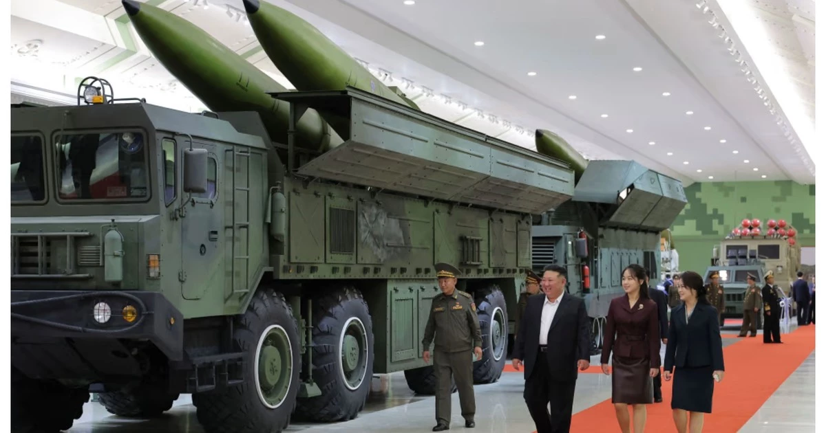 North Korea displays ballistic missile capable of reaching US and Middle East as Russian alliance raises prospects for African arms sales
