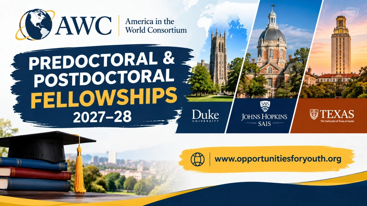 AWC Predoctoral and Postdoctoral Fellowships 2027–28 at Duke, Johns Hopkins SAIS and UT Austin: Fully Funded Research Fellowship Opportunity for Doctoral Scholars