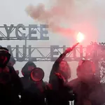 What is fuelling school protests in France?