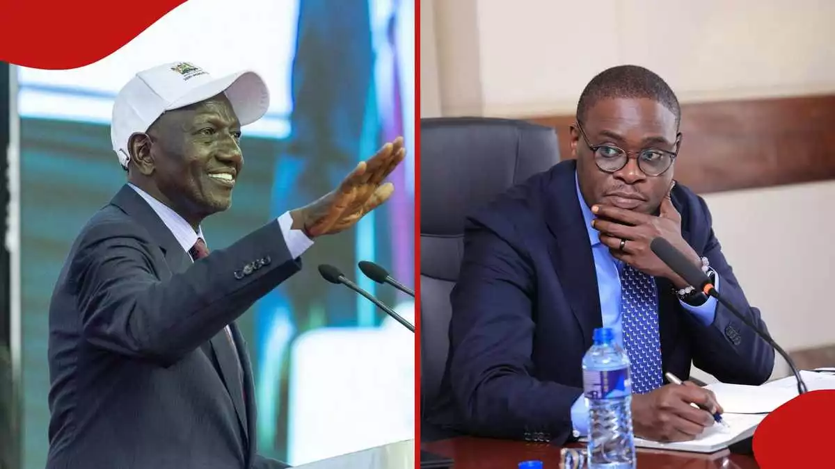 William Ruto calls out Johnson Sakaja for talking during briefing: "I hope you're listening"