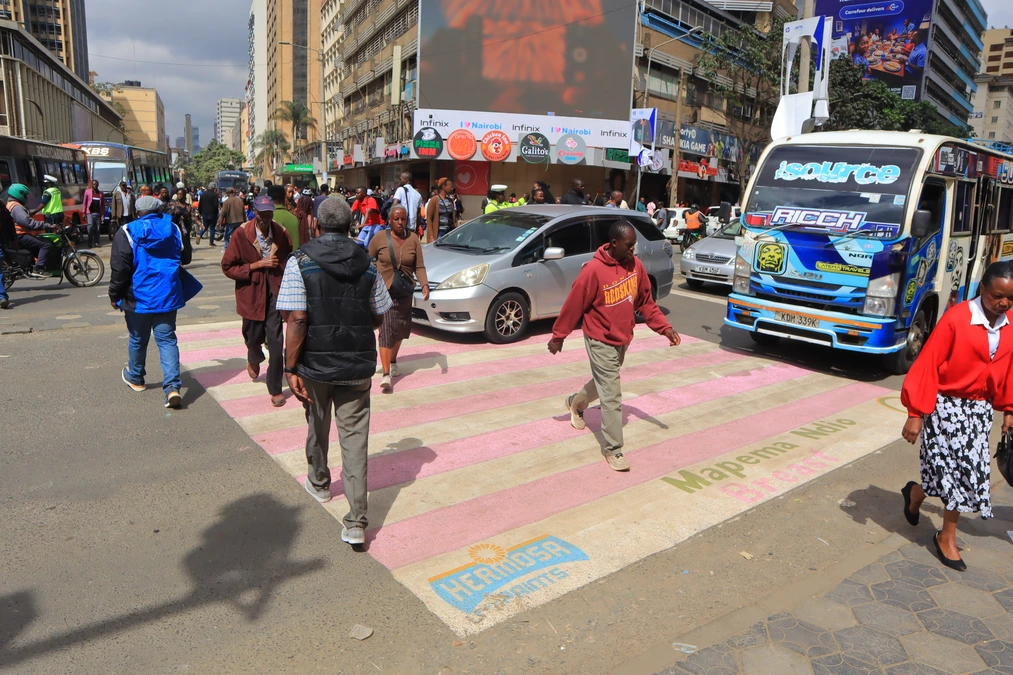 Nairobi paints three zebra crossings pink in Breast Cancer awareness drive