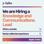 Knowledge and Communications Lead Job Opportunity in Africa: Apply to Lead Regional Knowledge and Communications