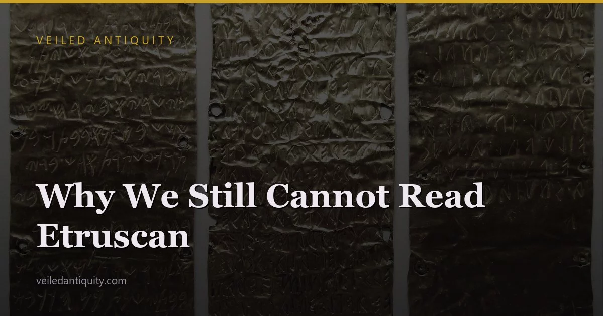 Why We Still Cannot Read Etruscan