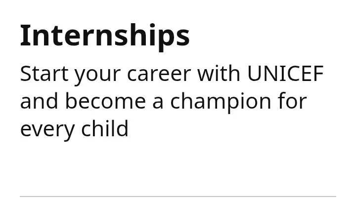 UNICEF Internship Programme 2026–2027: Paid Internships for Students and Recent Graduates Worldwide