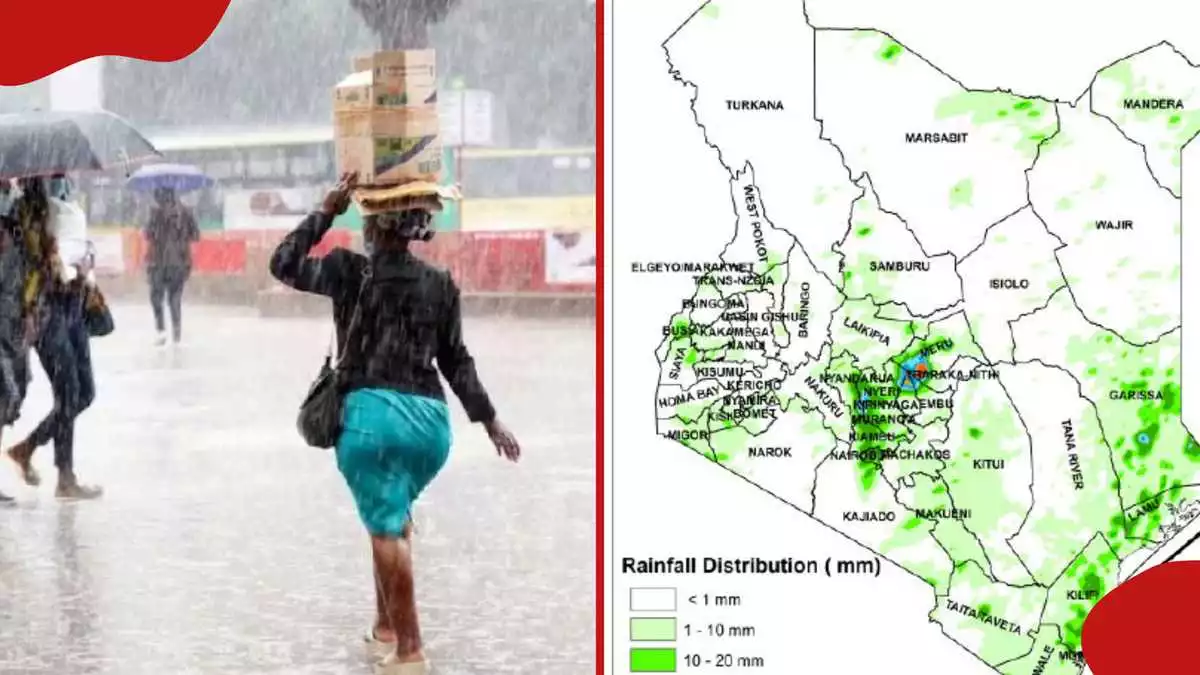 Kenya Met releases 24-hour weather forecast, predicts rainfall in 17 counties on October 6
