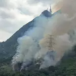 Firefighters battle hill fire near residential area in Tuen Mun