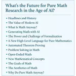 What's the Future for Pure Math Research in the Age of AI?