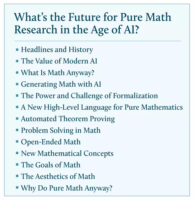 What's the Future for Pure Math Research in the Age of AI?