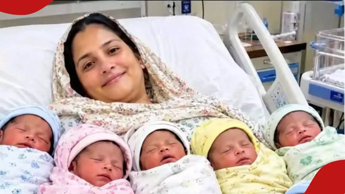 Joy overflow as strong woman gives birth to 6 babies at once: "6 little miracles"